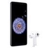 Samsung Galaxy S9 Plus Black airpods Left Side