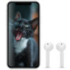 iphone xr 64gb White wireless headphones Display