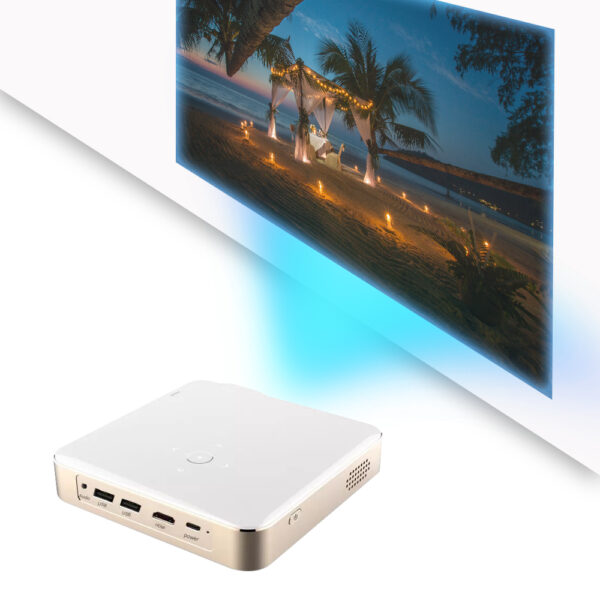 Mini Portable DLP Projector S280 Gold - Image 2