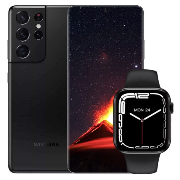 Samsung Galaxy S21 Ultra 5G 128GB Black + Smartwatch S8 Black (Gift)