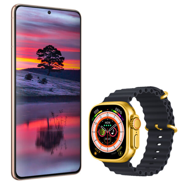 Samsung Galaxy S21 5G 128GB Purple + Smartwatch Ultra Gold (Gift) - Image 2