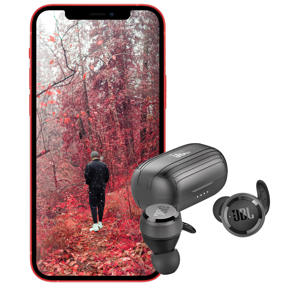 iPhone 12 128GB Red - 3 months warranty + JBL T280TWS Plus Earbuds (Gift) - Image 2